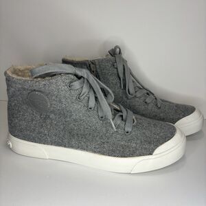 RocketDog Cotton High-Top LACE-UP SNEAKERS Heathered GREY/CHARCOAL U.S. SIZE 9.5